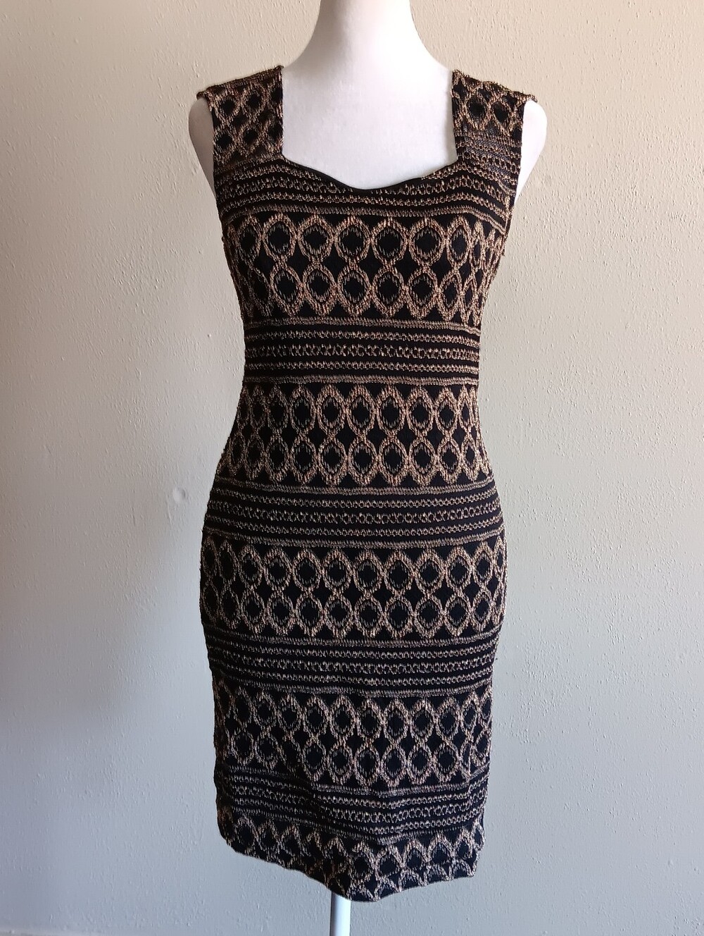 90s Y2K USA Body Central Snug Slip On Sheath Dress Size Medium, 00s Bodycon - Picture 2 of 10